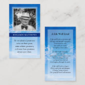 Gepersonaliseerde moderne begrafenisgebeden Quote  Informatiekaartje (Voorkant / Achterkant)