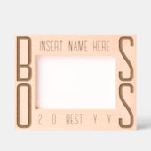 Gepersonaliseerde moderne beste baas, naamjaar gegraveerde lijstjes (Voorkant)