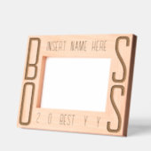 Gepersonaliseerde moderne beste baas, naamjaar gegraveerde lijstjes (Links)