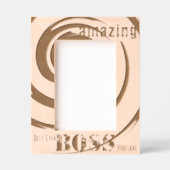 Gepersonaliseerde Moderne Beste Boss Twirl Art Gegraveerde Lijstjes (Voorkant)