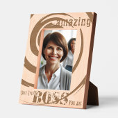 Gepersonaliseerde Moderne Beste Boss Twirl Art Gegraveerde Lijstjes