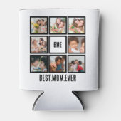 Gepersonaliseerde Moderne Beste Mam ooit 8 Foto Co Blikjeskoeler (Voorkant)