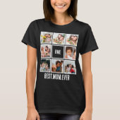 Gepersonaliseerde Moderne Beste Mam ooit 8 Foto Co T-shirt (Voorkant)