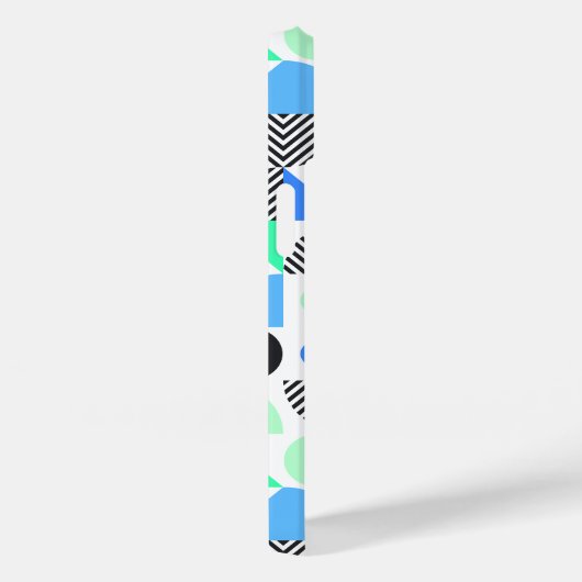 Gepersonaliseerde moderne blauwe munt geometrisch Case-Mate iPhone case (Achterkant / Rechts)