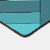 Gepersonaliseerde moderne Blauwgroen strakke geome Bureaumat (Hoek)