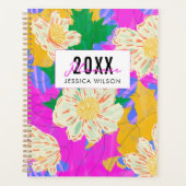 Gepersonaliseerde moderne bloemen wekelijks en maa planner (Voorkant)