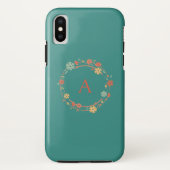 Gepersonaliseerde moderne bloemenkrans Case-Mate iPhone case (Achterkant)