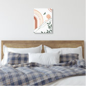 Gepersonaliseerde moderne Boho Botanical Minimalis Canvas Afdruk (Insitu (Slaapkamer))