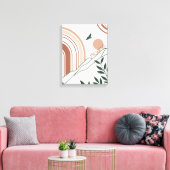 Gepersonaliseerde moderne Boho Botanical Minimalis Canvas Afdruk (Insitu (Woonkamer))
