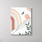 Gepersonaliseerde moderne Boho Botanical Minimalis Canvas Afdruk (Voorkant)