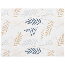 Gepersonaliseerde moderne botanische blauw grijs, 