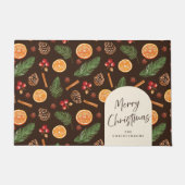 Gepersonaliseerde moderne botanische vrolijke kers deurmat (Voorkant)