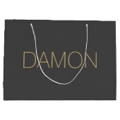 Gepersonaliseerde moderne bruids partij groomman b groot cadeauzakje (Achterkant)