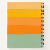 Gepersonaliseerde moderne Chic Stripes familie rec Notitieboek (Achterkant)