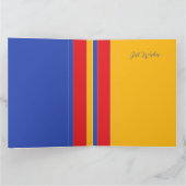Gepersonaliseerde moderne chique gekleurde strepen kaart (Binnen)