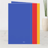Gepersonaliseerde moderne chique gekleurde strepen kaart (Achterkant)