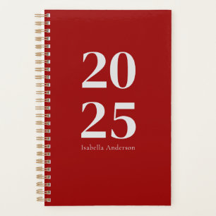 Gepersonaliseerde moderne chique rode wijn maandel planner