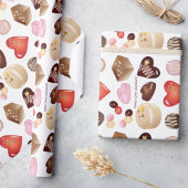 Gepersonaliseerde moderne chocolade Snoep hart Cadeaupapier