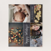 Gepersonaliseerde moderne collage foto puzzel voor legpuzzel (Verticaal)