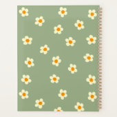 Gepersonaliseerde Moderne Daisy Floral Green 2023 Planner (Achterkant)