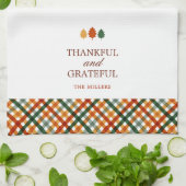 Gepersonaliseerde moderne dankbare Thanksgiving Theedoek (Gevouwen)