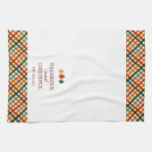 Gepersonaliseerde moderne dankbare Thanksgiving Theedoek (Horizontaal)