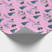 Gepersonaliseerde moderne dansers cadeau wrap set cadeaupapier (Hoek)