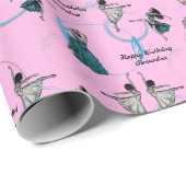 Gepersonaliseerde moderne dansers cadeau wrap set cadeaupapier (Rol Hoek)