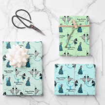 Gepersonaliseerde moderne dansers cadeau wrap set