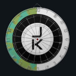 Gepersonaliseerde moderne dartbord<br><div class="desc">Een gepersonaliseerd dartbord is een leuke manier om je persoonlijke stijl uit te drukken. Modern design biedt een strakke en sportieve uitstraling. Aanpassen met uw gewenste monogram, letters of cijfers. Gebruik de sjabloon om je eigen gepersonaliseerde dartbord te creëer.</div>