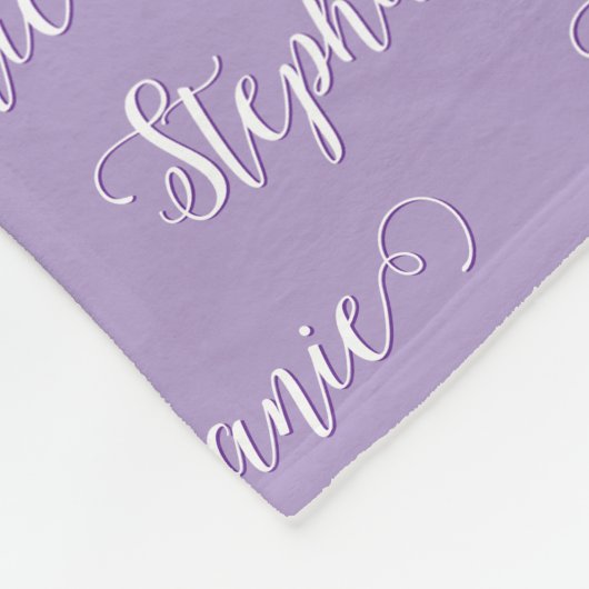 Gepersonaliseerde moderne decoratieve script Paars Fleece Deken (Hoek)