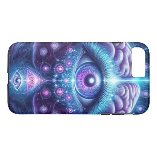 Gepersonaliseerde moderne derde oog Case-Mate iPhone case (Achterkant (Horizontaal))