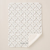 Gepersonaliseerde moderne dinosaurus Sherpa deken (Voorkant)