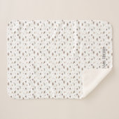 Gepersonaliseerde moderne dinosaurus Sherpa deken (Voorkant (horizontaal))