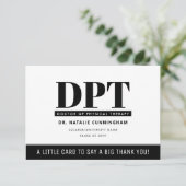Gepersonaliseerde Moderne DPT Doctor van Fysiother Bedankkaart (Staand voorkant)
