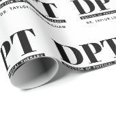 Gepersonaliseerde Moderne DPT Doctor van Fysiother Cadeaupapier (Rol Hoek)