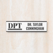 Gepersonaliseerde Moderne DPT Doctor van Fysiother Deurbordje (Voorkant)
