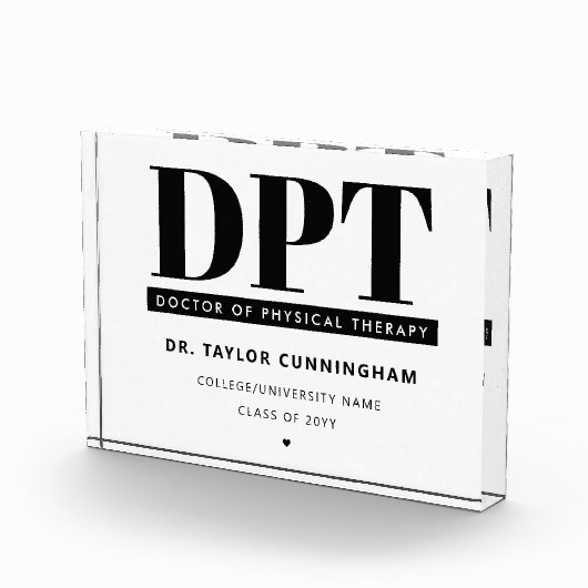Gepersonaliseerde Moderne DPT Doctor van Fysiother Fotoblokken (Rechts)