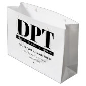 Gepersonaliseerde Moderne DPT Doctor van Fysiother Groot Cadeauzakje (Achterkant Gekanteld)