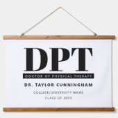 Gepersonaliseerde Moderne DPT Doctor van Fysiother Hangend Wandkleed (Voorkant)