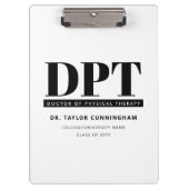 Gepersonaliseerde Moderne DPT Doctor van Fysiother Klembord (Voorkant)