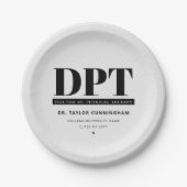 Gepersonaliseerde Moderne DPT Doctor van Fysiother Papieren Bordje (Voorkant)