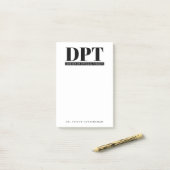 Gepersonaliseerde Moderne DPT Doctor van Fysiother Post-it® Notes (Op bureau)