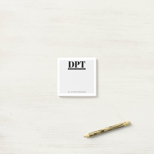 Gepersonaliseerde Moderne DPT Doctor van Fysiother Post-it® Notes (Op bureau)