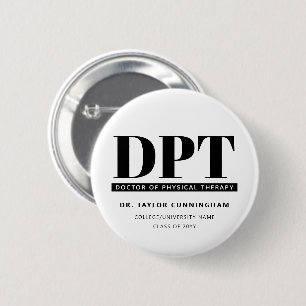 Gepersonaliseerde Moderne DPT Doctor van Fysiother Ronde Button 5,7 Cm