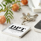 Gepersonaliseerde Moderne DPT Doctor van Fysiother Sleutelhanger (Zijkant)