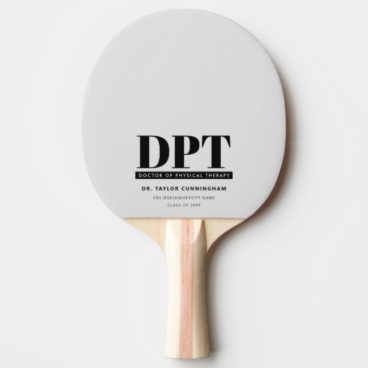 Gepersonaliseerde Moderne DPT Doctor van Fysiother Tafeltennisbatje (Voorkant)