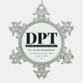 Gepersonaliseerde Moderne DPT Doctor van Fysiother Tin Sneeuwvlok Ornament (Voorkant)