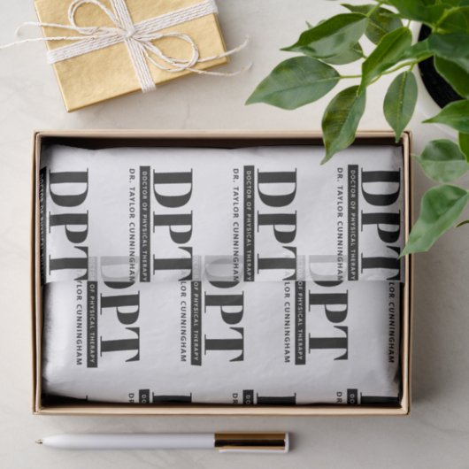 Gepersonaliseerde Moderne DPT Doctor van Fysiother Tissuepapier (Geschenk)