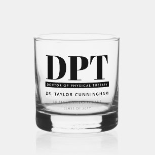 Gepersonaliseerde Moderne DPT Doctor van Fysiother Whisky Glas